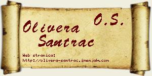 Olivera Santrač vizit kartica